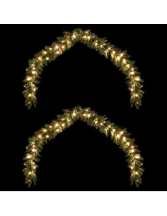 Ghirlanda di Natale con 600 LED 2 pcs Verde PVC