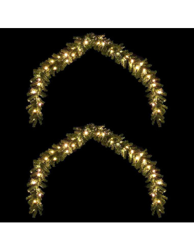 Ghirlanda di Natale con 600 LED 2 pcs Verde PVC