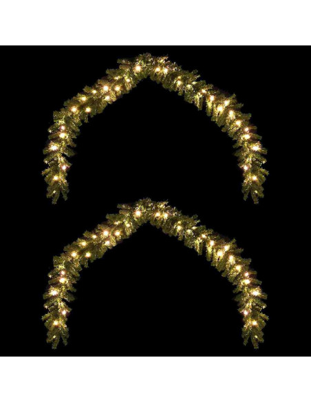 Ghirlanda di Natale con 600 LED 2 pcs Verde PVC