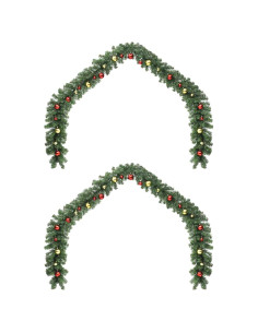 Ghirlanda di Natale con 600 LED 2 pcs Verde PVC