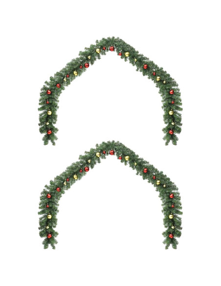 Ghirlanda di Natale con 600 LED 2 pcs Verde PVC