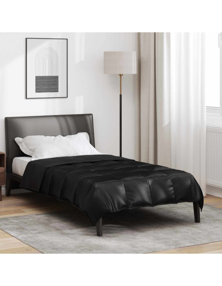 Piumone Completo Annuale Nero 220 x 140 cm Satin e Micropile