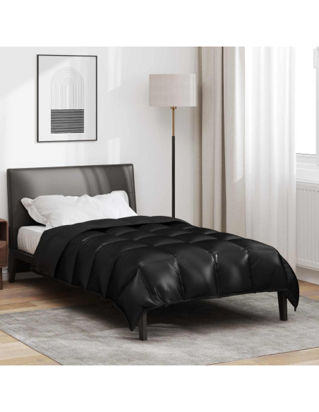 Duvet Invernale Nero 200 x 135 cm Satin e Micropile