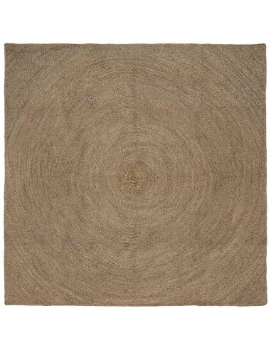Tappeti per area Quadrato Grigio 200 x 200 cm Juta