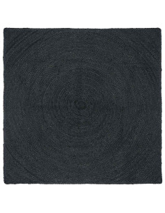 Tappeti per area Quadrato Grigio scuro 120 x 120 cm Juta