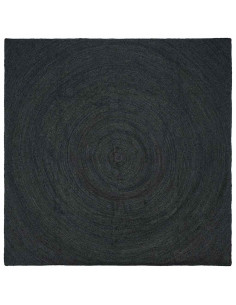 Tappeti per area Quadrato Grigio scuro 200 x 200 cm Juta