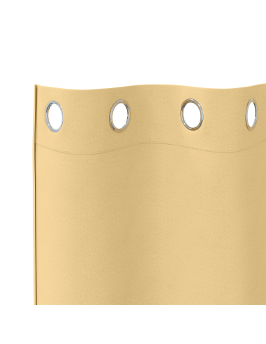 Tende Blackout con Anelli 2 pcs Beige 175 x 140 cm Poliestere