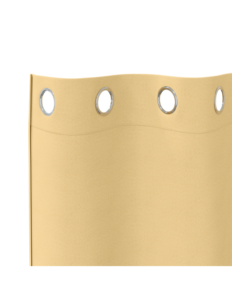 Tende Blackout con Anelli 2 pcs Beige 175 x 140 cm Poliestere