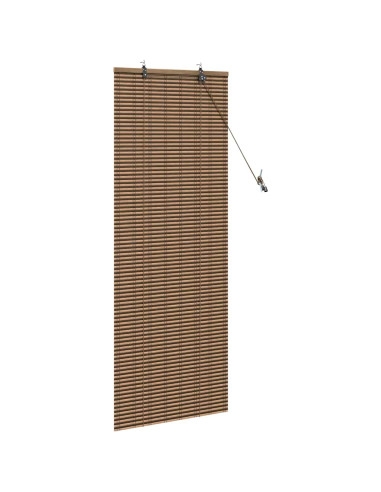 Tenda a rullo con tende Marrone 60 x 160 cm Bambù