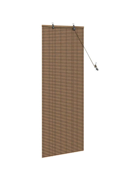 Tenda a rullo con tende Marrone 60 x 160 cm Bambù