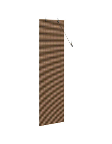 Tenda a rullo con tende Marrone 60 x 220 cm Bambù