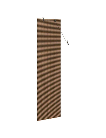 Tenda a rullo con tende Marrone 60 x 220 cm Bambù