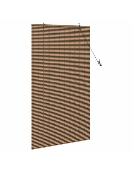 Tenda a rullo con tende Marrone 80 x 160 cm Bambù
