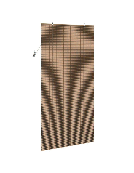 Tenda a rullo con tende Marrone 110 x 220 cm Bambù