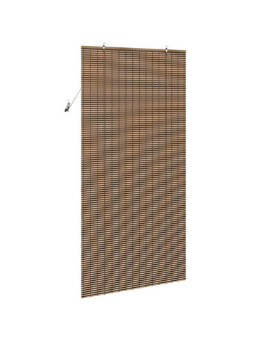 Tenda a rullo con tende Marrone 120 x 220 cm Bambù