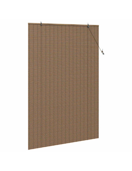 Tenda a rullo con tende Marrone 150 x 220 cm Bambù