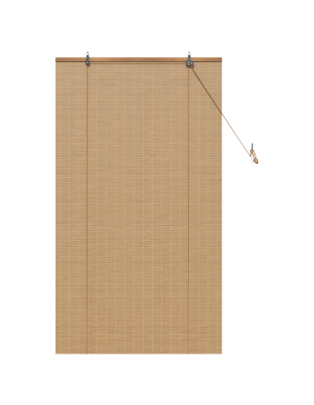 Tenda a rullo con tende Marrone 80 x 160 cm Bambù