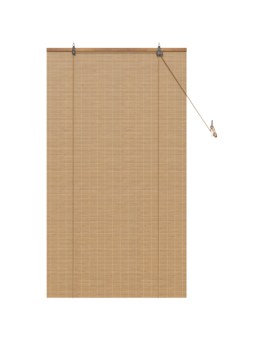 Tenda a rullo con tende Marrone 90 x 160 cm Bambù