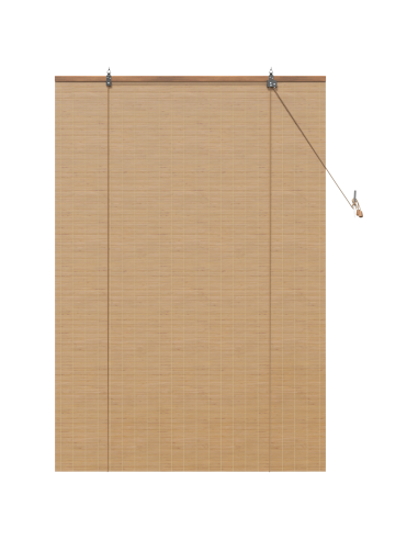 Tenda a rullo con tende Marrone 100 x 160 cm Bambù