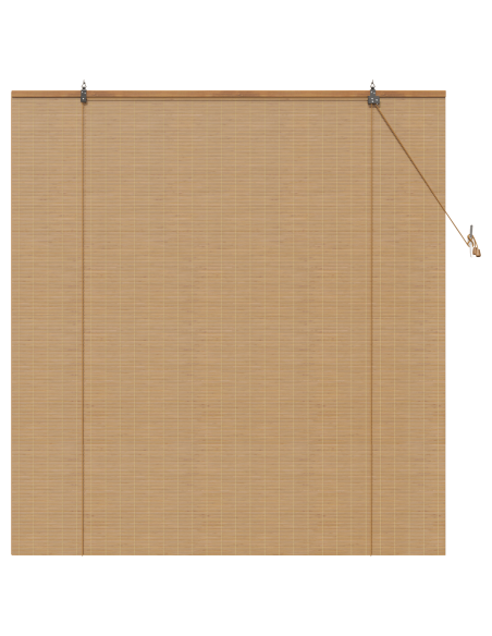 Tenda a rullo con tende Marrone 140 x 160 cm Bambù