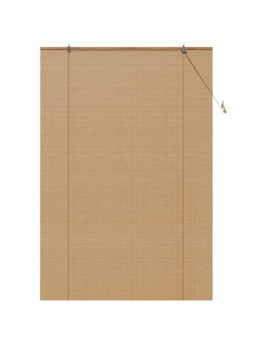 Tenda a rullo con tende Marrone 140 x 220 cm Bambù