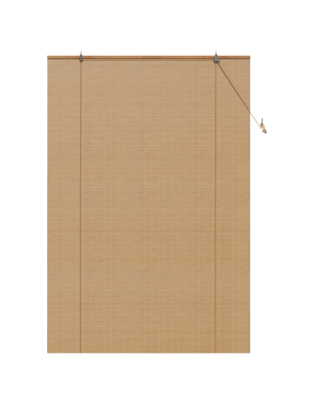 Tenda a rullo con tende Marrone 140 x 220 cm Bambù