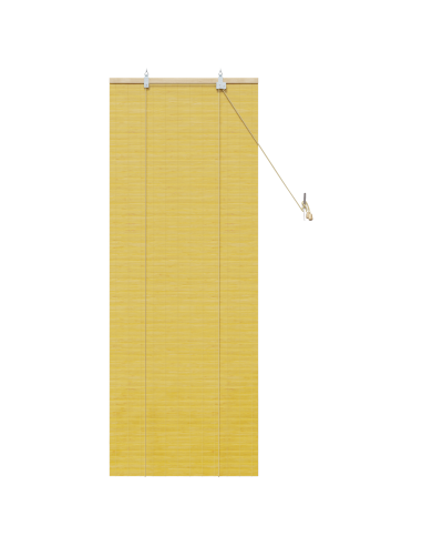 Tenda a rullo con tende Giallo 60 x 160 cm Bambù