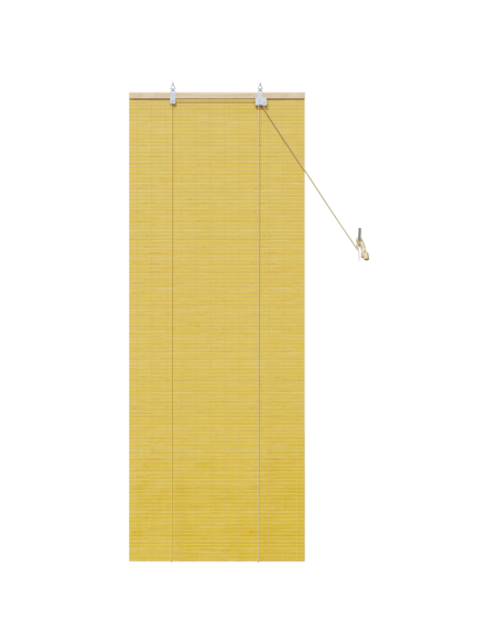 Tenda a rullo con tende Giallo 60 x 160 cm Bambù