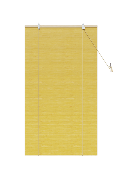 Tenda a rullo con tende Giallo 80 x 160 cm Bambù