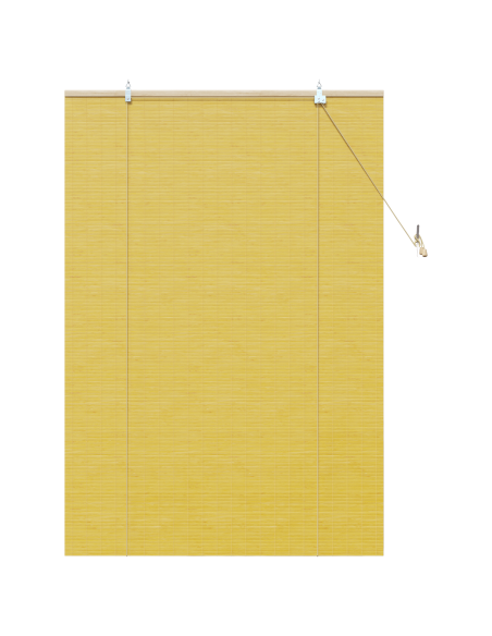 Tenda a rullo con tende Giallo 100 x 160 cm Bambù