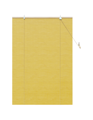 Tenda a rullo con tende Giallo 120 x 160 cm Bambù