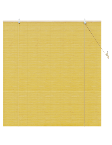 Tenda a rullo con tende Giallo 140 x 160 cm Bambù