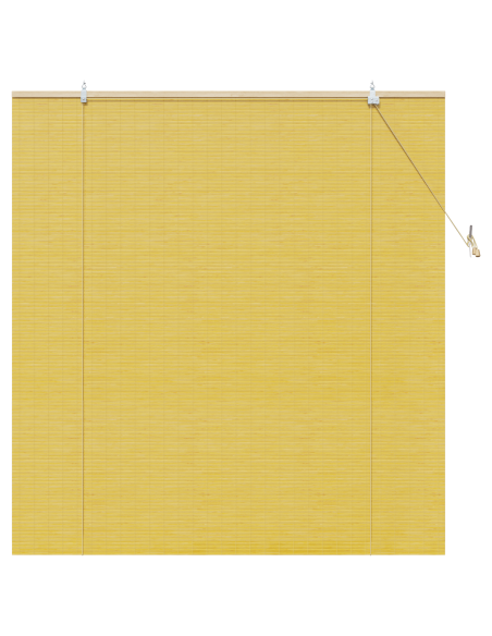 Tenda a rullo con tende Giallo 140 x 160 cm Bambù
