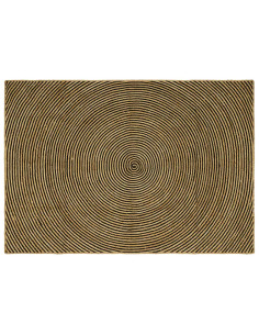 Tappeto Naturale e Nero 160 x 230 cm Juta