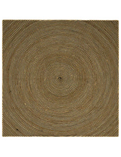 Tappeto Naturale e Nero 200 x 200 cm Juta