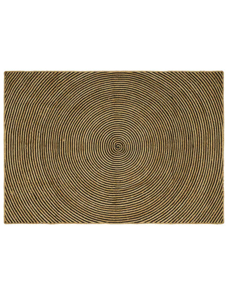 Tappeto Naturale e Nero 200 x 290 cm Juta