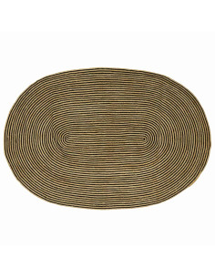 Tappeto Naturale e Nero 205 x 305 cm Juta