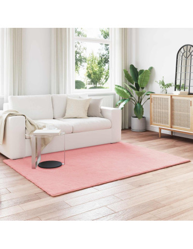 Tappeto in Pelliccia Sintetica di Coniglio Olite Rosa