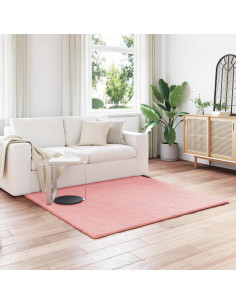 Tappeto in Pelliccia Sintetica di Coniglio Olite Rosa