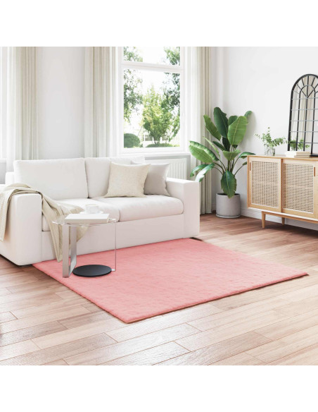 Tappeto in Pelliccia Sintetica di Coniglio Olite Rosa