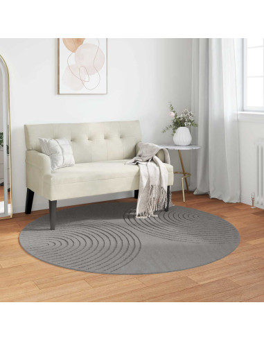 Tappeti per area Rotondo HUARTE Grigio Ø 160 CM Poliestere