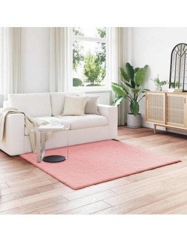 Tappeto in Pelliccia Sintetica di Coniglio Olite Rosa