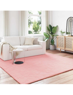 Tappeto in Pelliccia Sintetica di Coniglio Olite Rosa