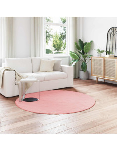 Tappeto in Pelliccia Sintetica di Coniglio Olite Rosa Ø 200 cm