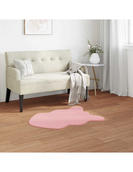 Tappeto in Pelliccia Sintetica di Coniglio Olite Rosa