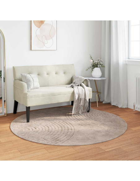 Tappeti per area Rotondo HUARTE Beige Ø 160 CM Poliestere