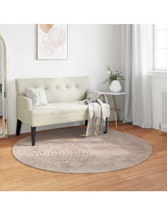 Tappeti per area Rotondo HUARTE Beige Ø 200 CM Poliestere