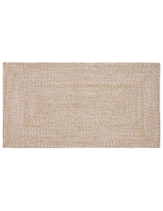 Tappeti per area Rettangolare Naturale e Bianco 60 x 110 cm