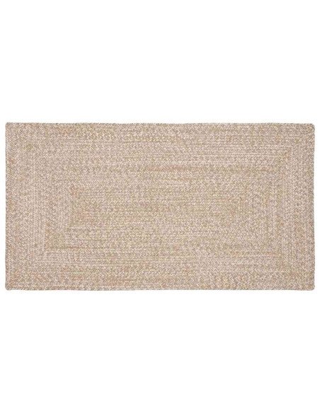 Tappeti per area Rettangolare Naturale e Bianco 60 x 110 cm