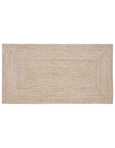 Tappeti per area Rettangolare Naturale e Bianco 80 x 150 cm